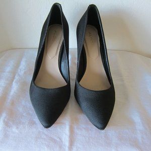 ALDO BLACK TEXTURED SATIN STILETTOS - SIZE 8 M